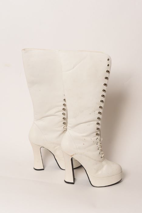 Vintage White Boots Size 6.5 Womens