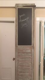 Large shutter chalkboard