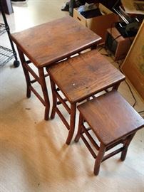 nesting tables - part of the  7 piece old hickory set