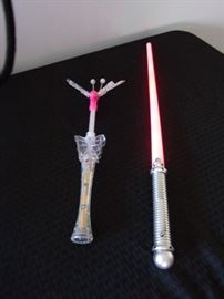 Light sabre and lighted spinner