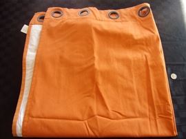 Pottery Barn,  44x82 -  2 orange curtain panels