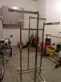 Clothing display racks x 2