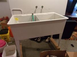 Workshop/laundry room double sink