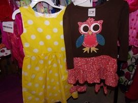Children's clothing and costumes size 6mo to 6years+ (Some new with tags from The Children's Place) Kids hats, leggings, shorts, skirts, jeans, short&long sleeve tops, pajamas, socks, hosiery, coats and jackets. Shoes Infant to child 12, Adult female shoes size 6