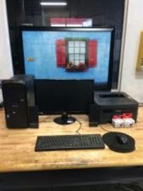 Nice Computer System.
Gateway Computer w/ Windows 8 and Intel i5 Processor, AOC 21” Monitor, Gateway Keyboard, Mouse, Speakers and brother printer w/ 2 additional cartridges.