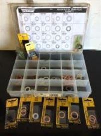 Assorted oil drain plug gaskets.