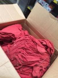 Large box of clean shop rags