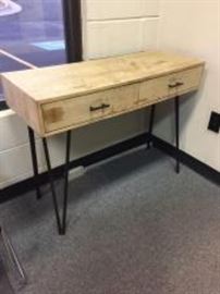 Wood Top Table w/ Metal Base