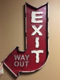 Metal Exit Sign