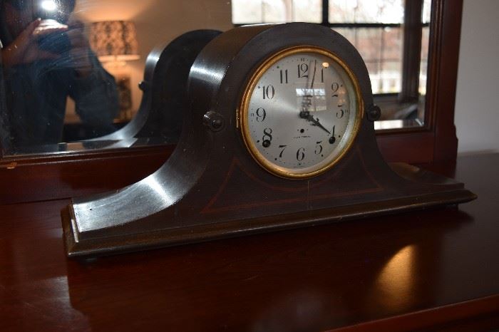 Seth Thomas Antique 30 Day Chime Mantel Clock with Key. Works