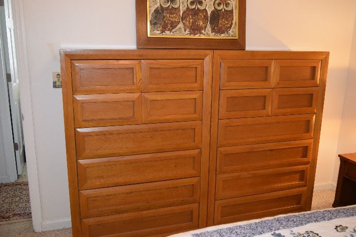 Thomasville Mid Century Modern Chests. Each one measures 56" Tall X 38" Wide 