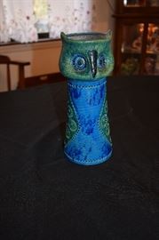 Rosenthal Netter Italy Bitossi Rimini Blue Pottery Owl