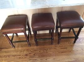 Leather Bar Stools (3) Asking $250 