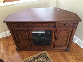 Corner entertainment center & TV Stand  Asking $500