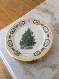 Lenox 1999 Christmas Tree plates 