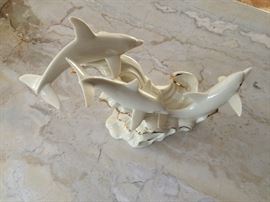 Dolphins Racing the Surf figurine Lenox  Asking $25
