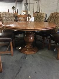Gorgeous  rustic dining table, pedestal base