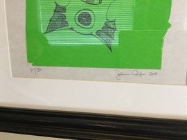 Details on signed print