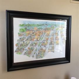 Framed print of downtown Wilmington