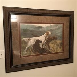 Large Framed print of two spaniels (men’s restroom)