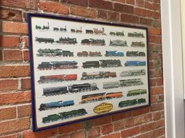Framed Train Print , Room 4