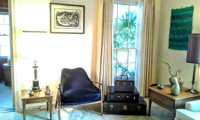 Another view of Formal Living Room featuring a wonderful vignette of mid-century, early 1960's decor.