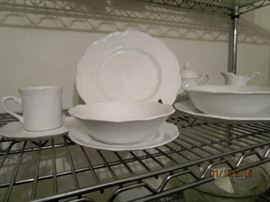 Sterling Colonial English Ironstone dishes. Service for 12 + serving pieces