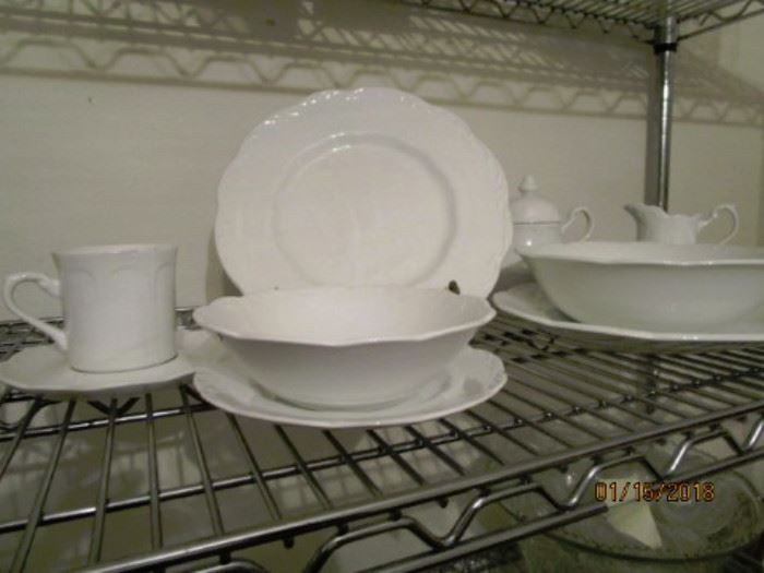 Sterling Colonial English Ironstone dishes.  Service for 12 + serving pieces