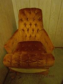 Elegant 'velour' arm chair