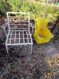 Outdoor chair and mop cart