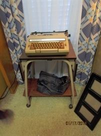 Smith Corona typewriter and stand