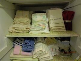 Bedding and towels