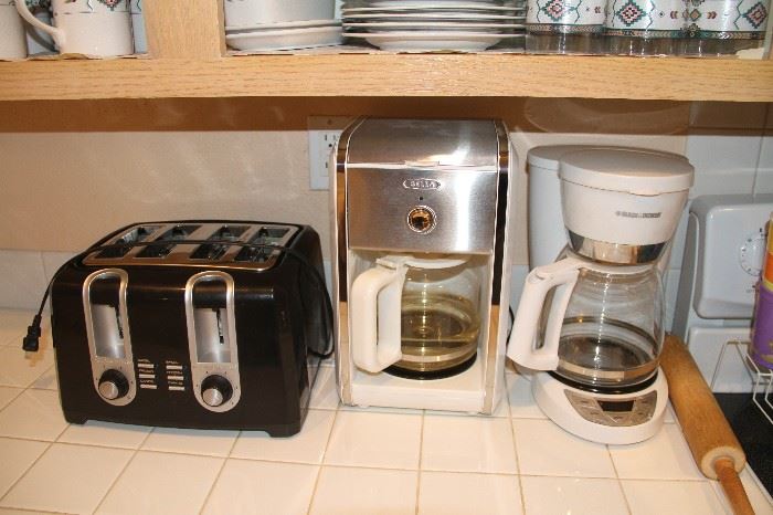 Toaster, coffee makers