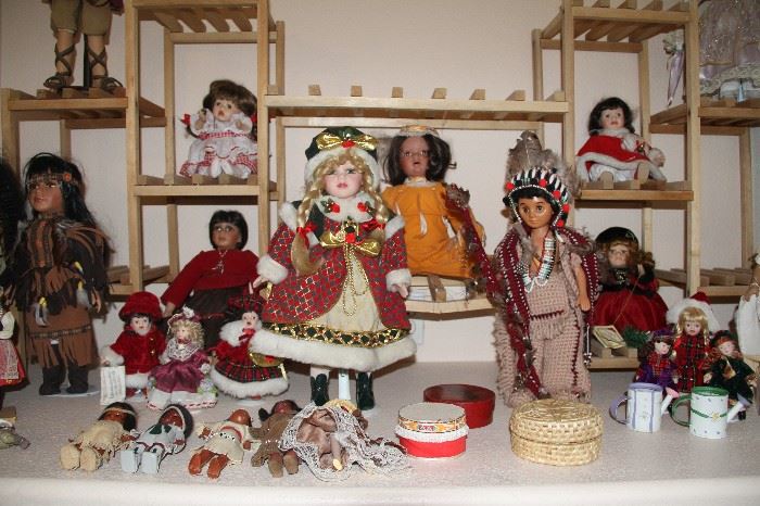 Native American doll collections as well as other dolls