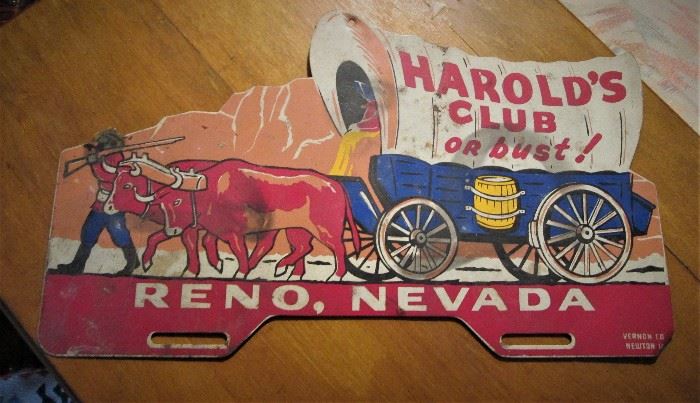 Vintage Harold's Club Reno Sign