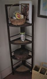 Wicker Corner Shelf