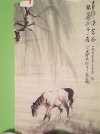 Antique rice paper Japanese painting