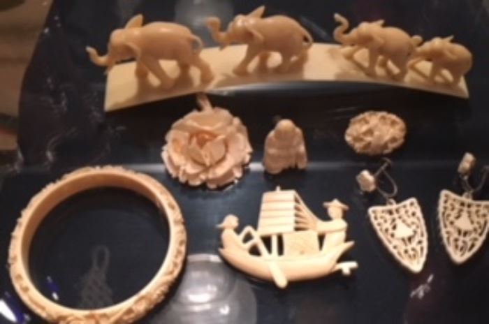 Pre-ban ivory jewelry and statuary