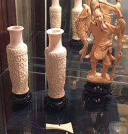 Pre-ban ivory vases and statuary
