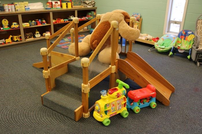Wood Indoor Play Gym with Slide