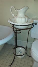 Wash Basin & Pitcher with Stand 