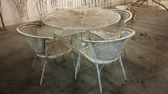 Metal Table and Chairs 