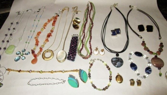 Costume jewelry, many Lia Sophia pieces.  A sample of jewelry at the sale.