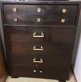 Vintage dresser with divider top drawers