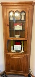 Oak corner Curio cabinet