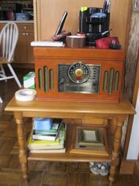 End Table and Stereo