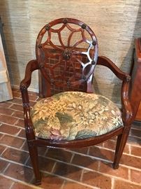 This handsome Spider Web Back Chair could be a great addition to any room or office.