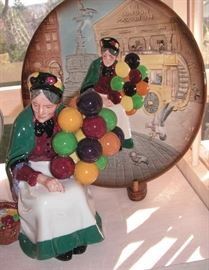 Royal Doulton Balloon lady & plate