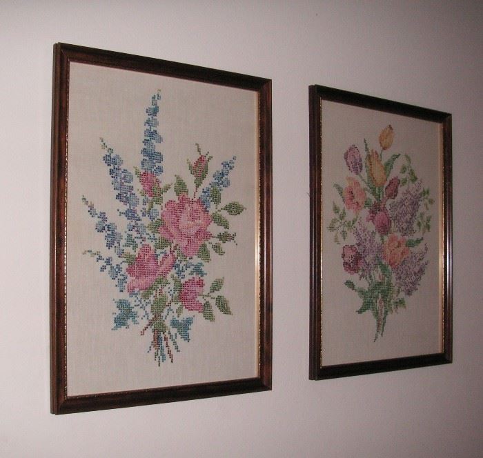 Cross stitch florals