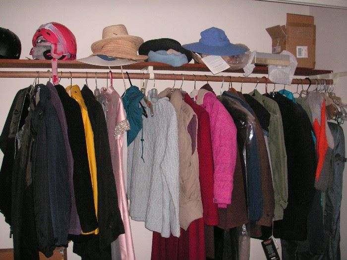 Hats, coats, clothing, etc